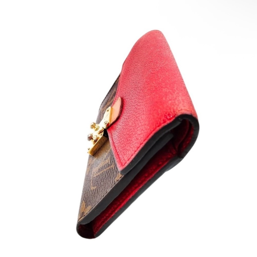 Louis Vuitton Red and Brown Monogram Wallet - Picture 3 of 9